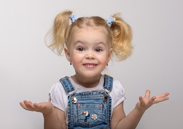 portrait, girl, children